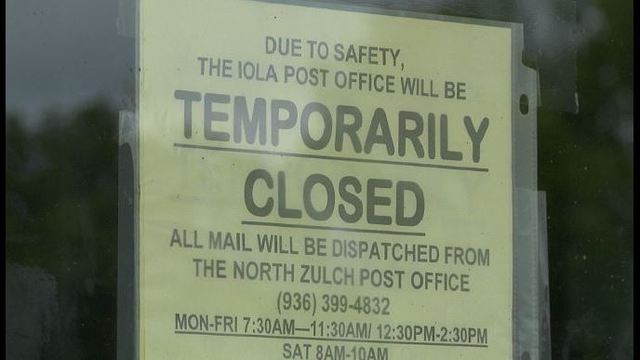 USPS: No rush to open Iola and Kurten post offices - KAGS News